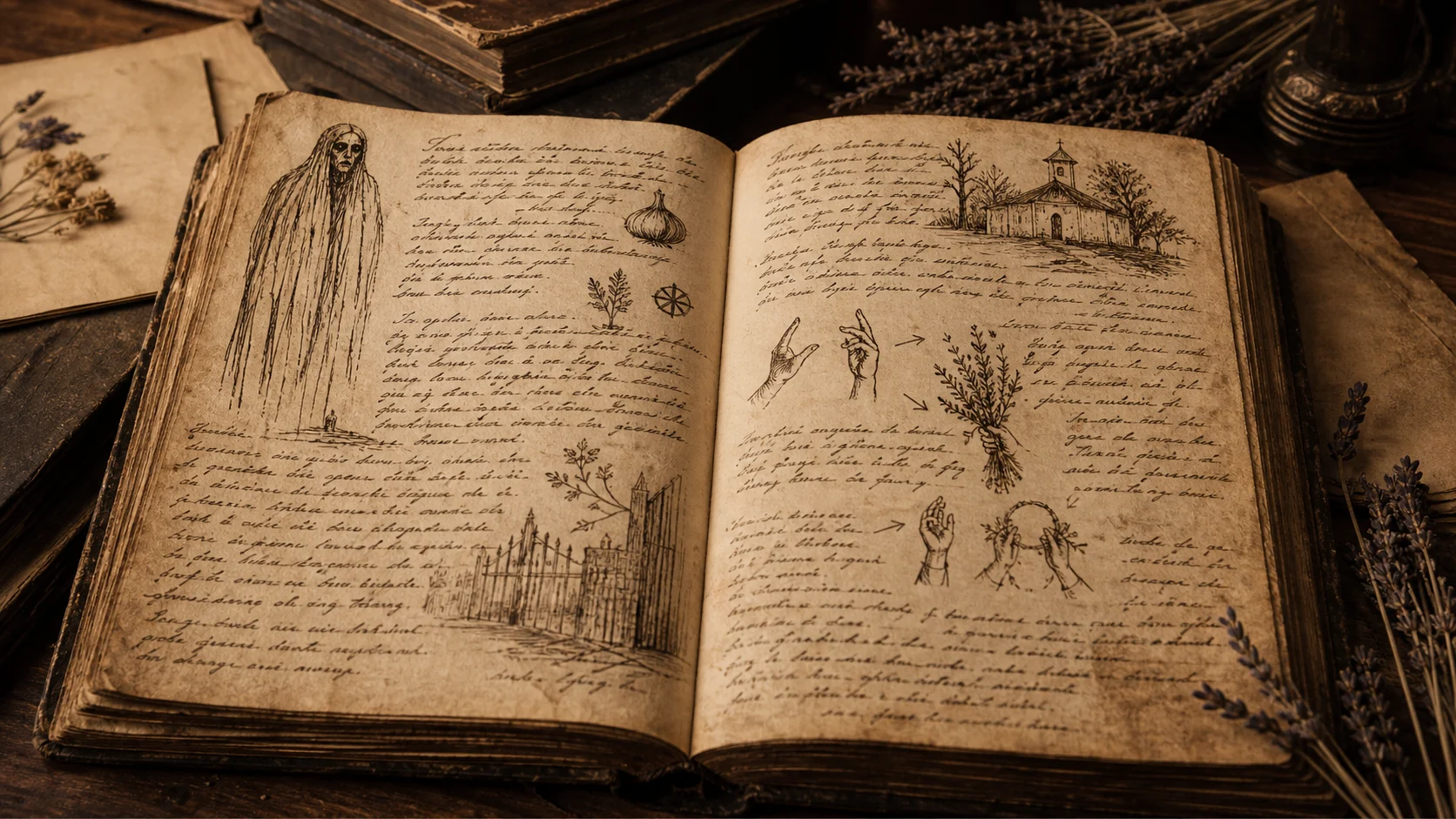 Pagină veche de etnografie cu însemnări despre strigoi — vocabularul satului pentru tensiuni nerostite